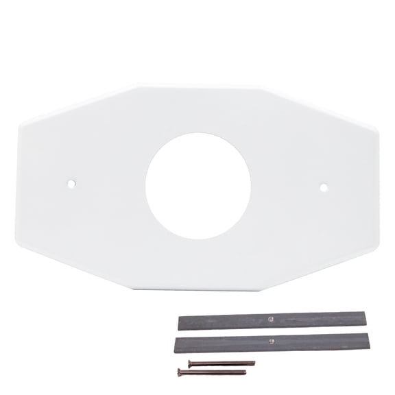 Westbrass Remodel Cover Plate for Mixet Bathtub and Shower Valves, Powder Coat White