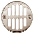 thumbnail image 1 of Westbrass Round Brass Shower Strainer Drain Cover with Crown Ring, Polished Nickel, 1 of 6