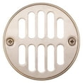 thumbnail image 1 of Westbrass Round Brass Shower Strainer Drain Cover with Crown Ring, Satin Nickel, 1 of 6