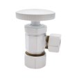 thumbnail image 1 of Westbrass Round Handle Angle Stop, 1/2" Copper Pipe Inlet with 3/8" Compression Outlet, Powder Coat White, 1 of 7