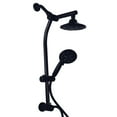 thumbnail image 1 of Westbrass SCH900-62 Shower Kit with Slide Bar, Diverter, 5-Function Spray Fixed Shower Head & Hand Shower and 5 Ft. Hose, Matte Black, 1 of 9