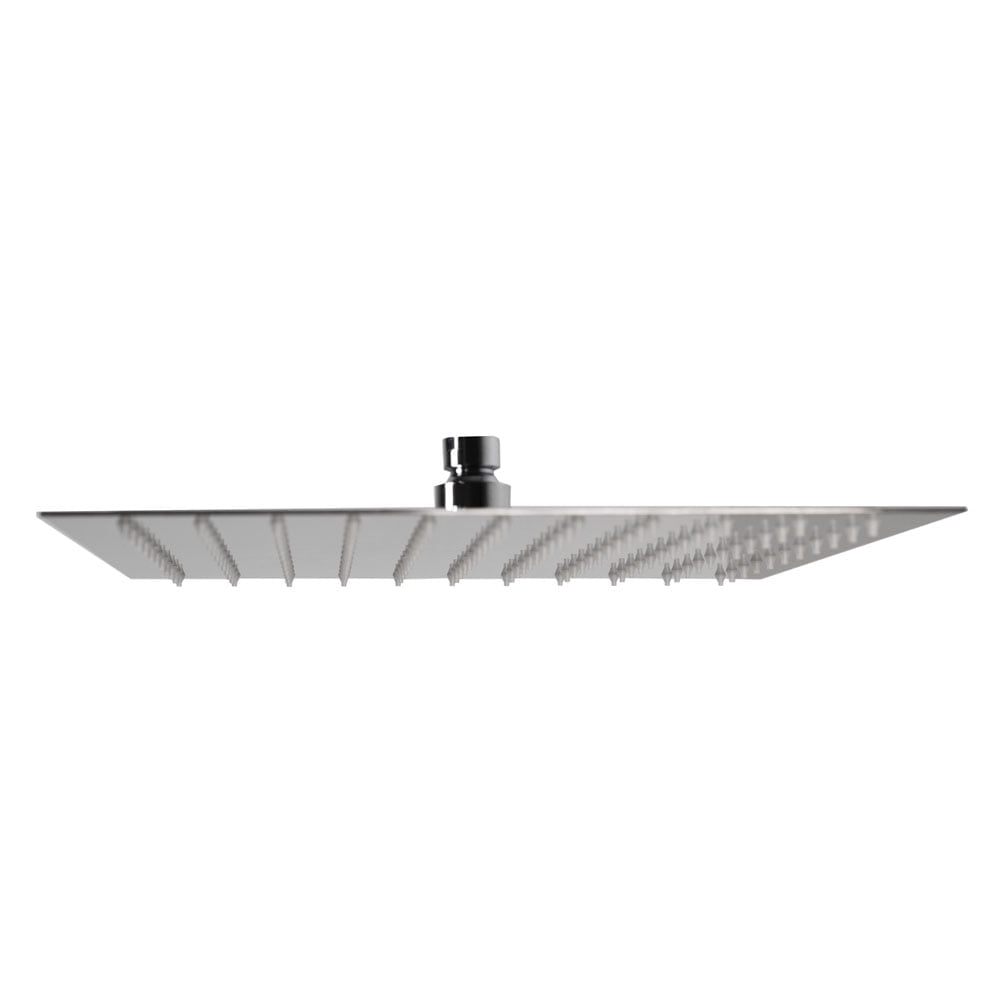 12" Square Chrome Rain Shower Head with Wall Mount