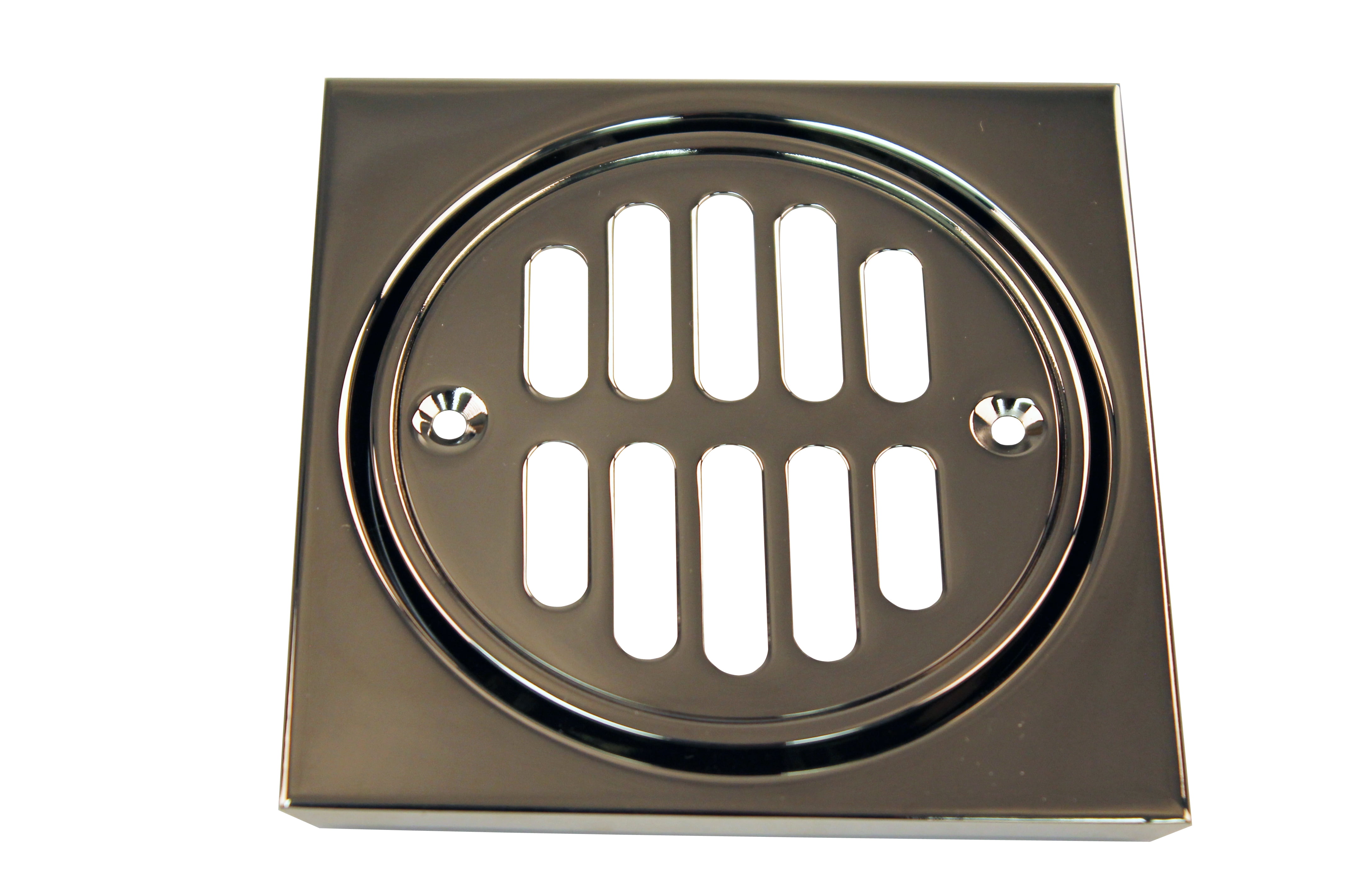 Westbrass Shower Strainer Set Square with Crown D313 in Polished Chrome