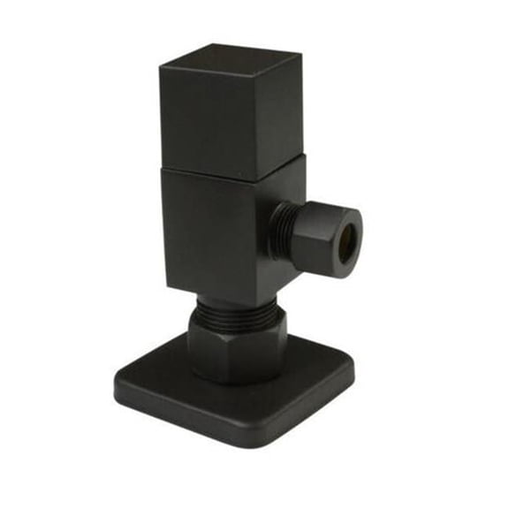 Westbrass  Square 0.25 Turn Angle Stop, Oil Rubbed Bronze