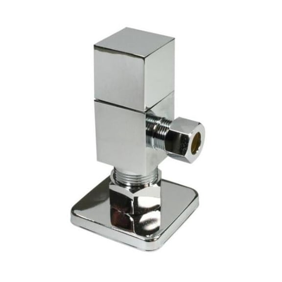 Westbrass  Square 0.25 Turn Angle Stop, Polished Nickel