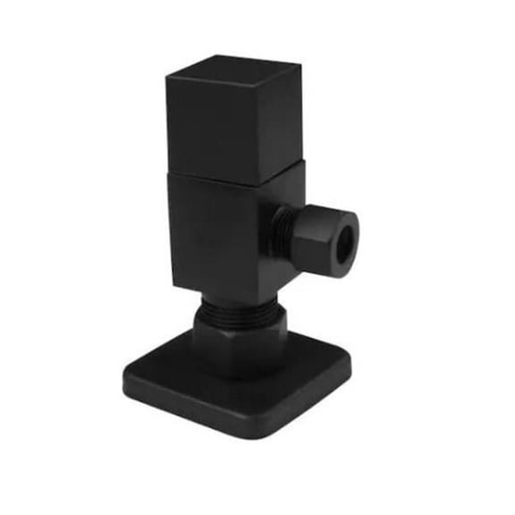 Westbrass  Square 0.25 Turn Angle Stop, Matte Black