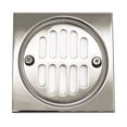 thumbnail image 1 of Westbrass Square Shower Tile with Round Drain Cover and Crown Ring, Polished Nickel, 1 of 8