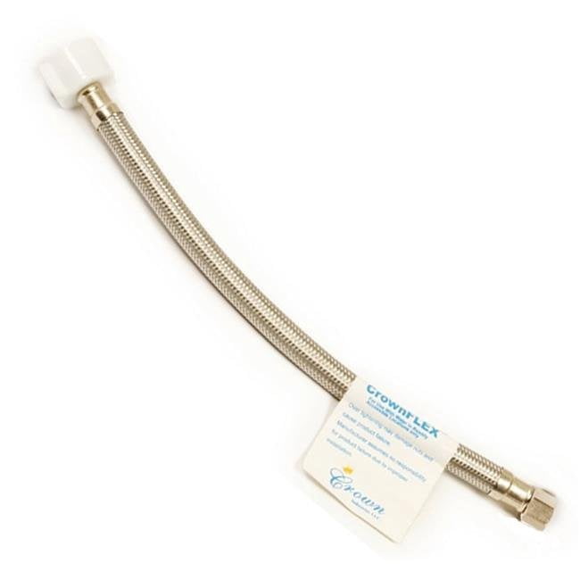 Westbrass T1238 0.38 x 12 in. Stainless Steel Toilet Supply Line with