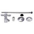 thumbnail image 1 of Westbrass Toilet Supply Kit with 12" Corrugated Riser, Cross Handle Angle Stop, Compression Adaptor and Flanges, Polished Chrome, 1 of 10