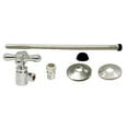 thumbnail image 1 of Westbrass Toilet Supply Kit with 12" Corrugated Riser, Cross Handle Angle Stop, Compression Adaptor and Flanges, Polished Nickel, 1 of 10