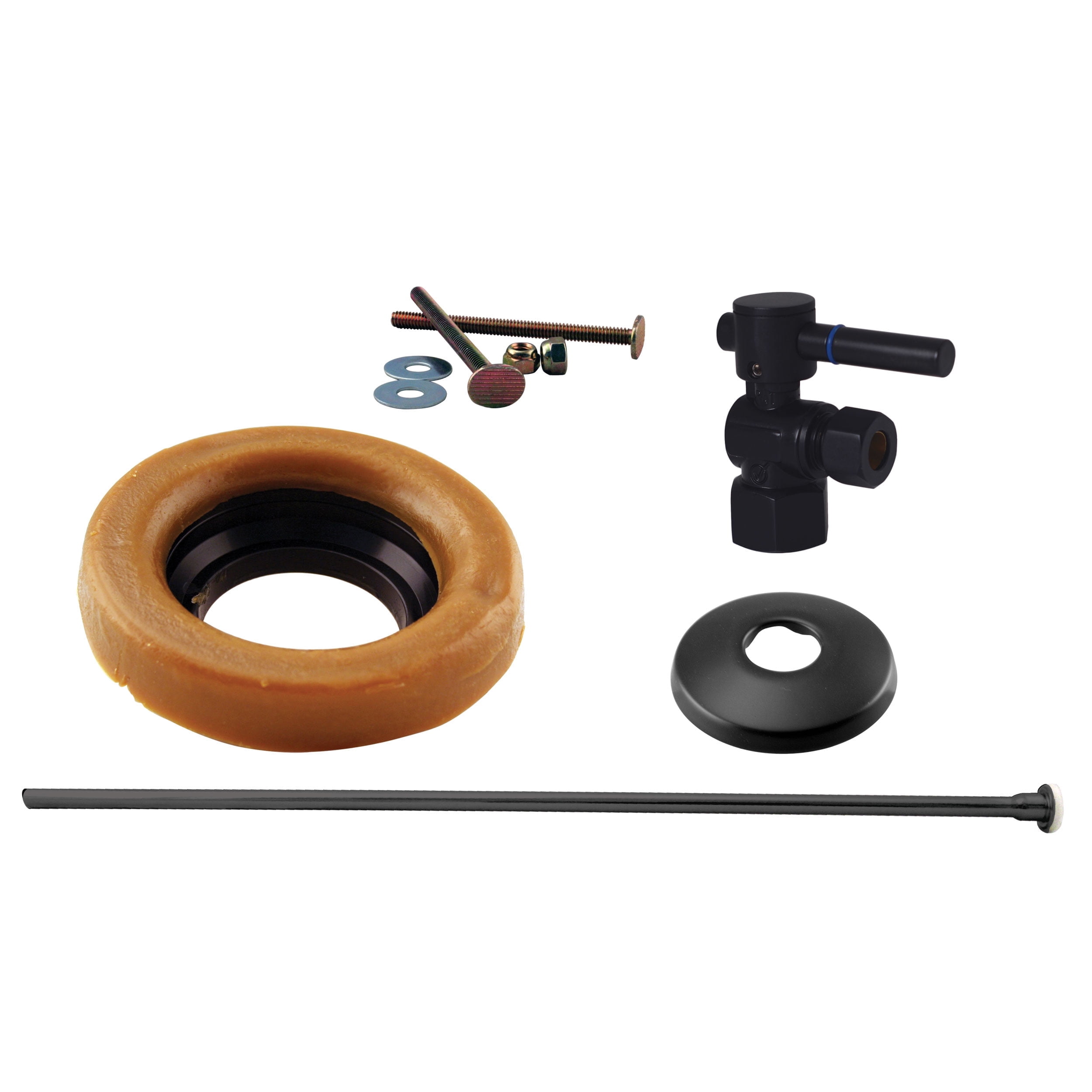 Westbrass Toilet Wax Ring Kit with Supply Line and 1/2