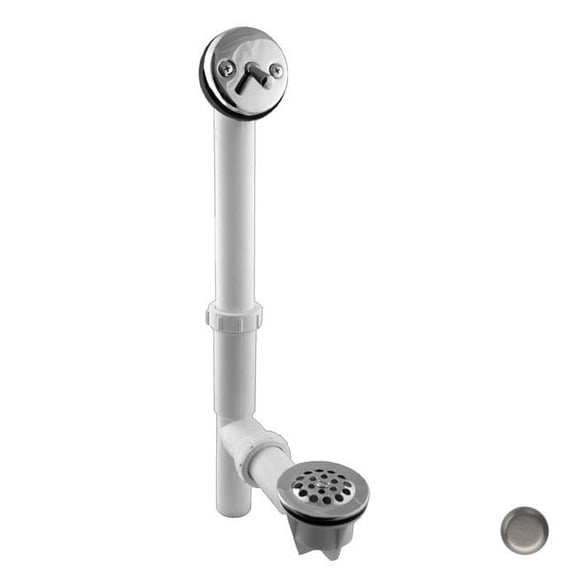 Westbrass Tubular Trip Lever Bath Waste - Satin Nickel