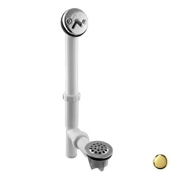 Westbrass Tubular Trip Lever Bath Waste - White - 1.5 in.