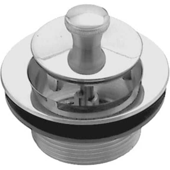 Westbrass  Twist and Close Bath Drain - Polished Chrome