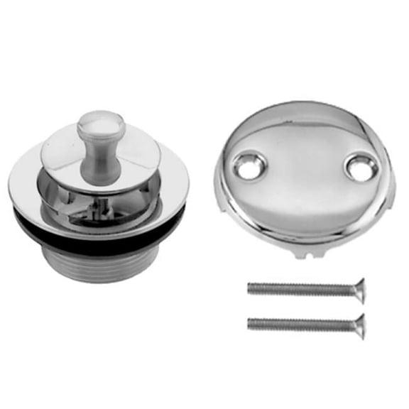 Westbrass Twist and Close Trim Set with Coarse Thread Strainer - Satin Nickel