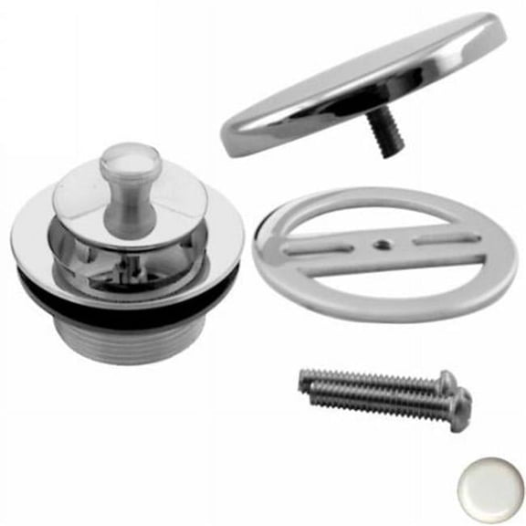 Westbrass  Twist and Close Trim Set with Hidden Overflow - Powder Coat White