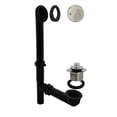 thumbnail image 1 of Westbrass 14" Black Polypropylene Twist & Close Drain Bathtub Assembly with Two-Hole Overflow, Polished Brass, 1 of 13