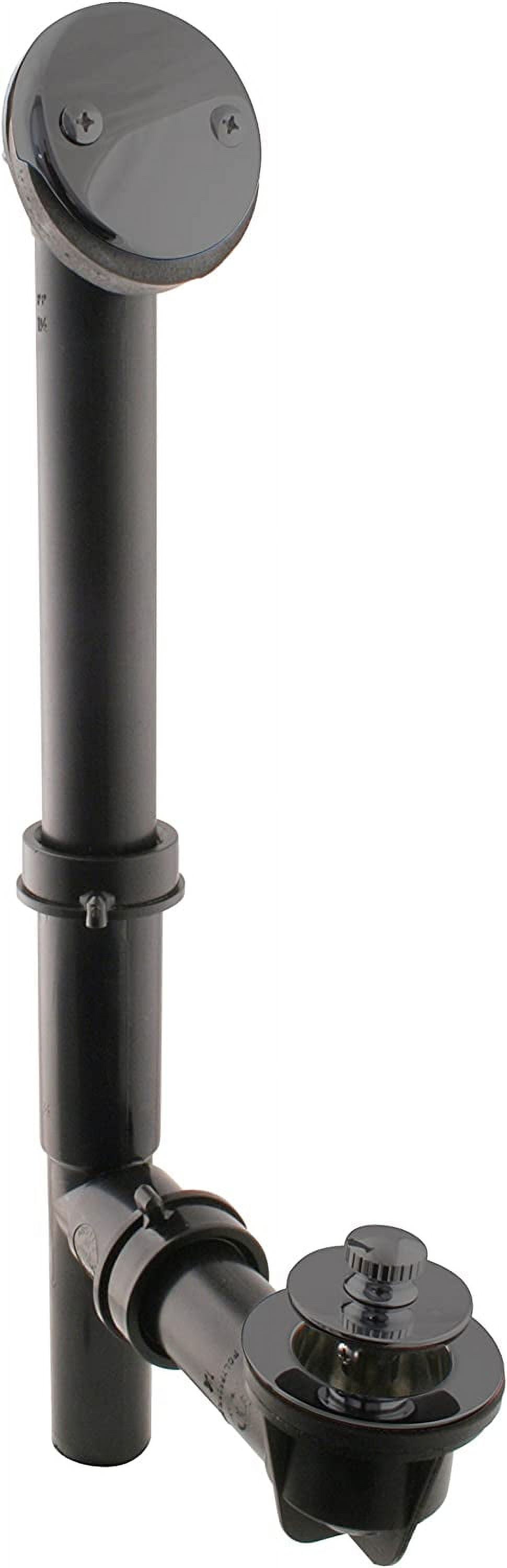 Matte Black Polypropylene Tub Drain Assembly with Twist and Close Mechanism