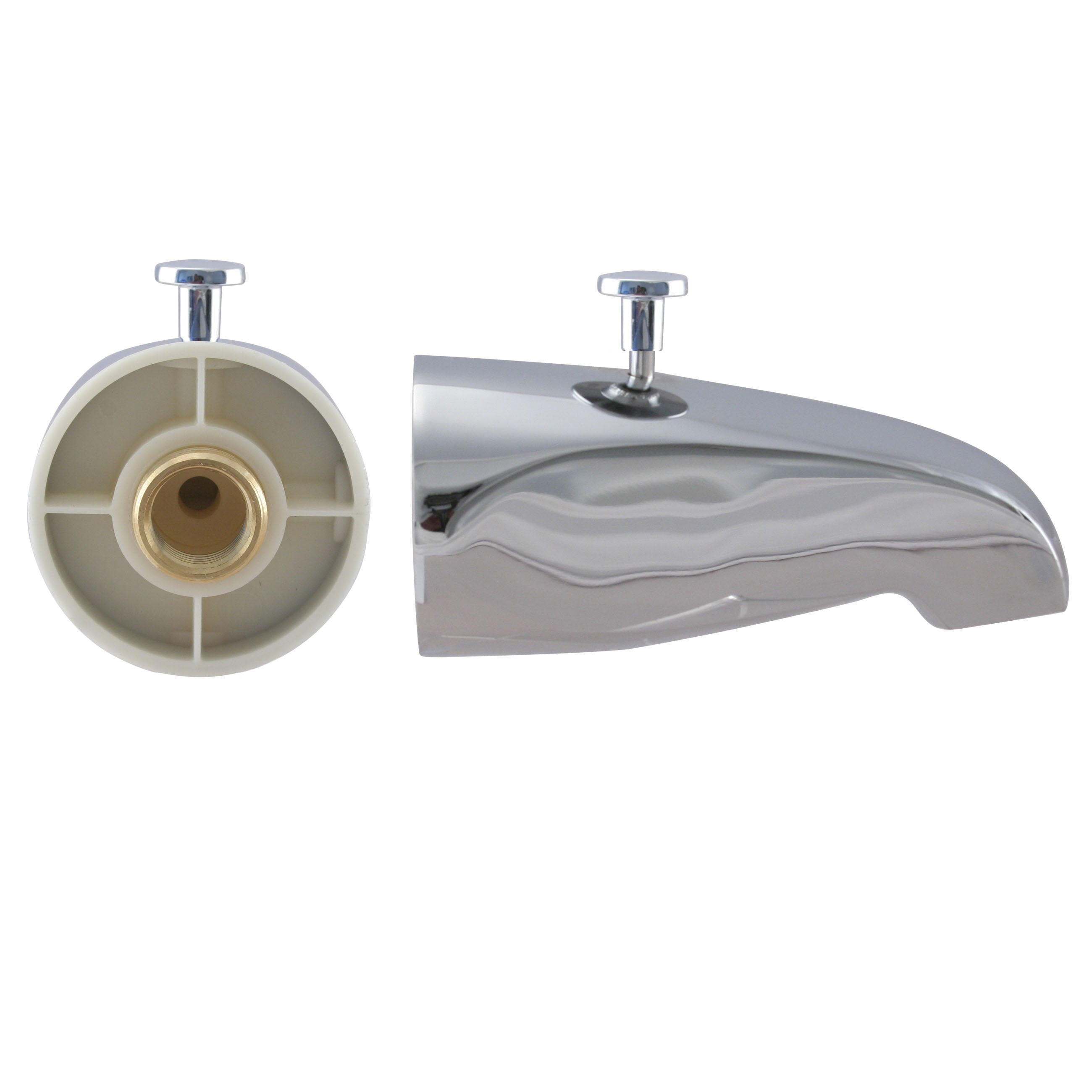 Polished Chrome Dual Function Diverter Tub Spout
