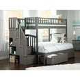 thumbnail image 1 of AFI Westbrook Staircase Bunk Twin over Full with 2 Urban Bed Drawers, Grey, 1 of 10