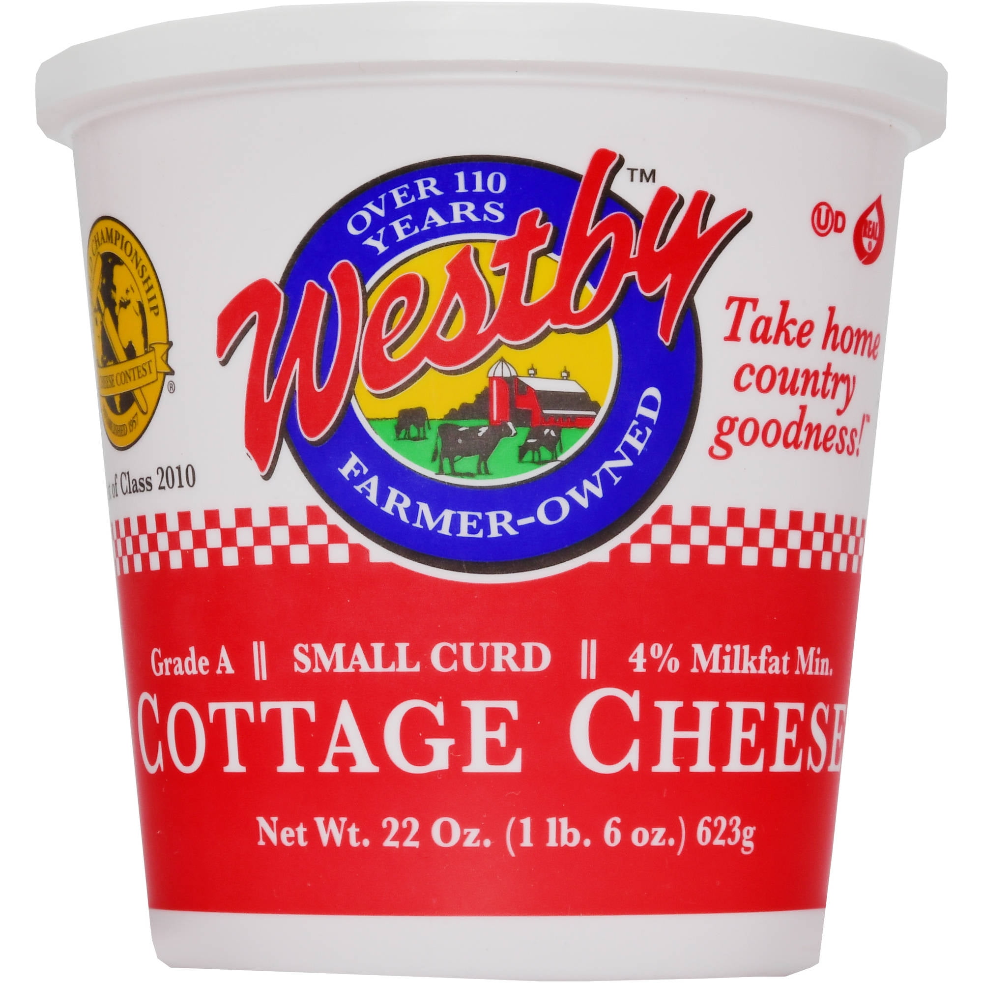 Westby Grade A 4% Milk Fat Small Curd Cottage Cheese, 22 Oz.
