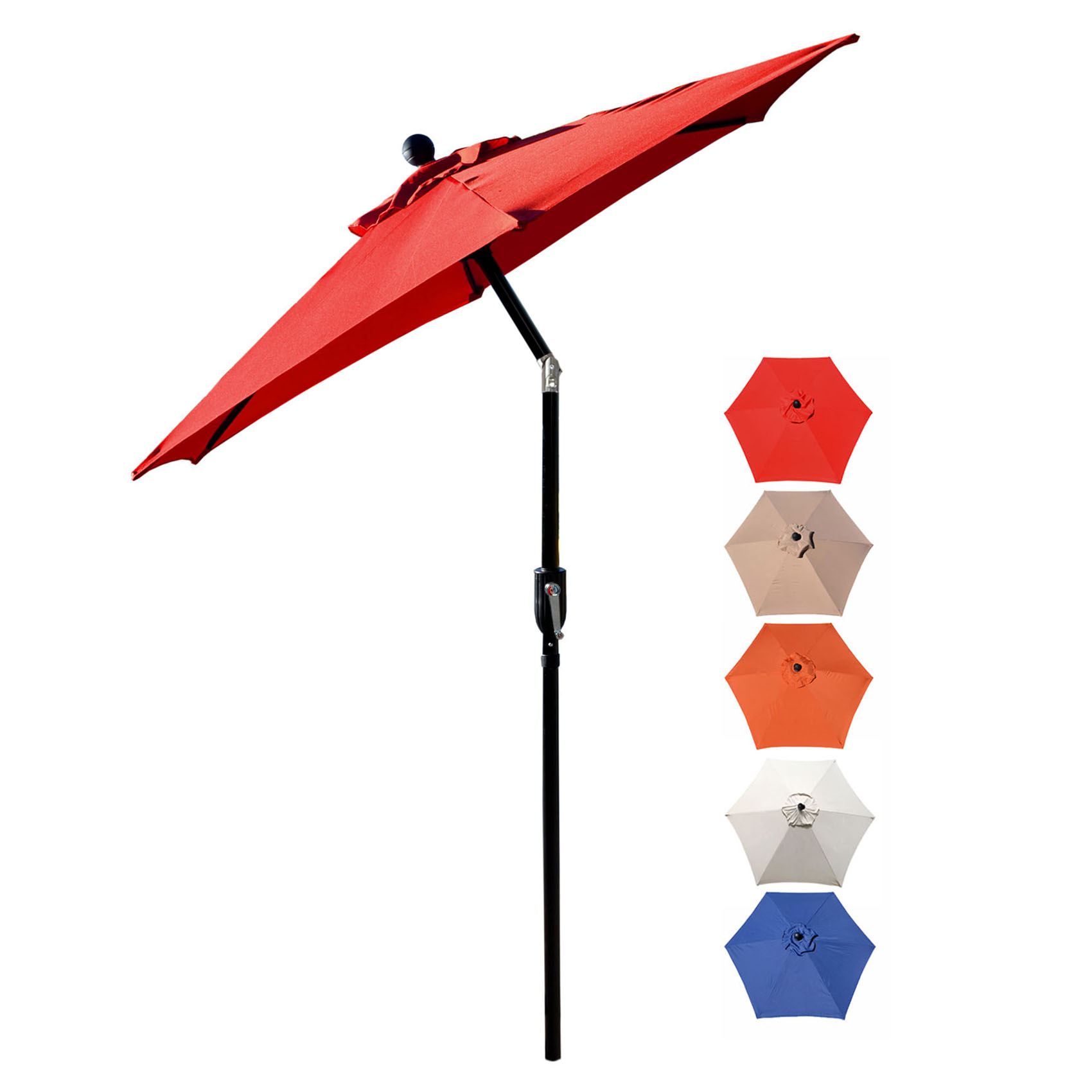Westcharm 6.5 ft. Red Hexagon Patio Umbrella Outdoor Table Umbrella