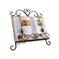 thumbnail image 1 of Westcharm Antique Metal Kitchen Cookbook Display Stand, Recipe Book and iPad Holder, Cookery Book Easel with Weighted Chains, Rustic Dark Brown, 1 of 7