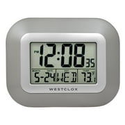 Westclox 0.99" Digital Modern Indoor Wall Clock, Easy To Read Lcd Display