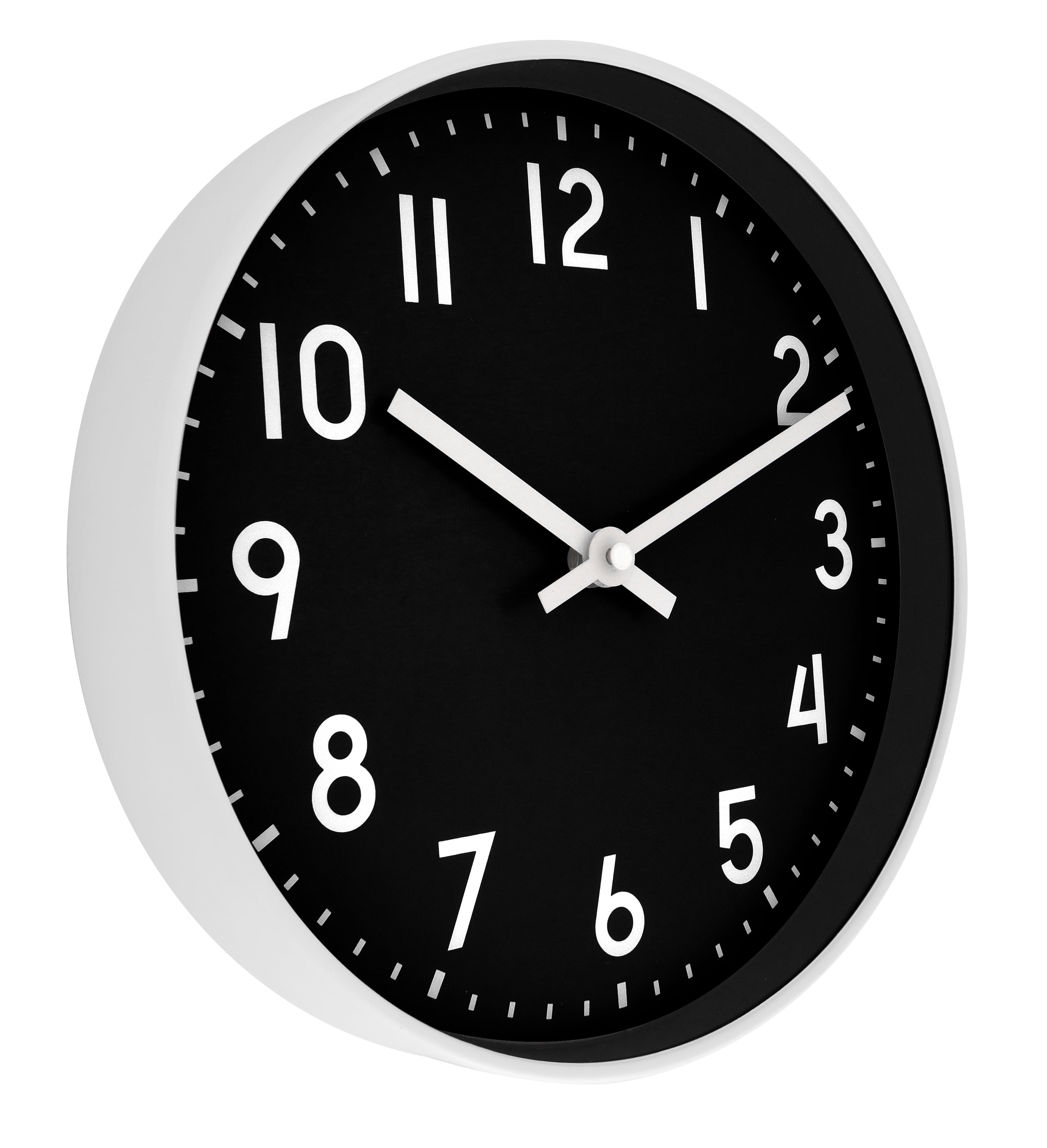 Westclox 10" Wall Clock with Black Dial, 10 In. Diam. X 2H