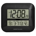 thumbnail image 1 of Westclox 11.5" Quartz Digital Battery Operated Wall Clock, Temperature Display, 1 of 6
