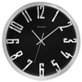 thumbnail image 1 of Westclox 12" Modern Silver Color Analog QA Wall Clock with Raised Numbers, 1 of 6