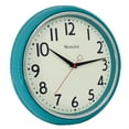 thumbnail image 1 of Westclox 12”  Teal Retro Analog Quartz Accurate Wall Clock with Easy-to-Read Dial., 1 of 6