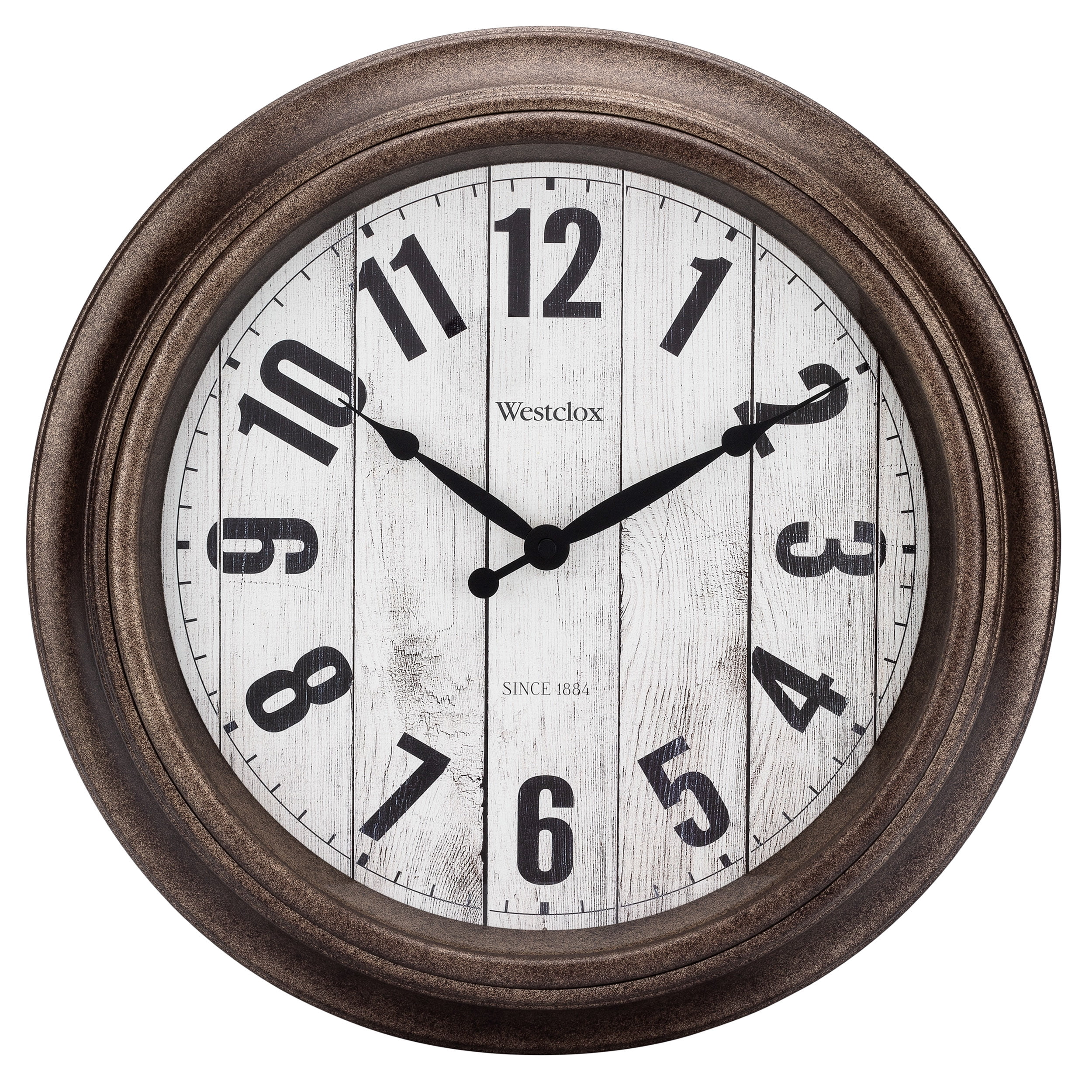 Westclox 15.5" Antique Bronze Finish Analog Wall Clock