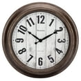 thumbnail image 1 of Westclox 15.5" Round Plastic Analog QA Wall Clock with Antique Bronze Finish, 1 of 6