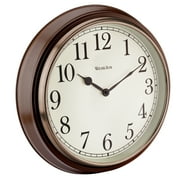 Westclox 15.5 Round Woodgrain Look Analog QA Wall Clock