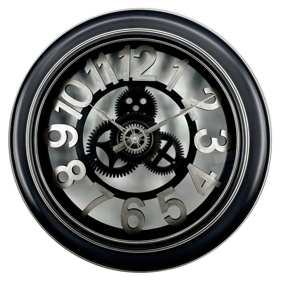 Westclox 15" Analog Faux Wood, Marble & Concrete Realistic Finish Wall Clock with Quartz Accuracy- Model# 33402