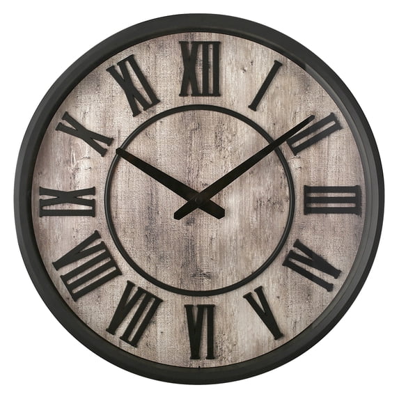 Westclox 15" Rustic Roman Numeral Wall Clock