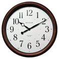 thumbnail image 1 of Westclox 20" Analog Quartz Accurate Brown Woodgrain Finish Wall Clock, 1 of 5