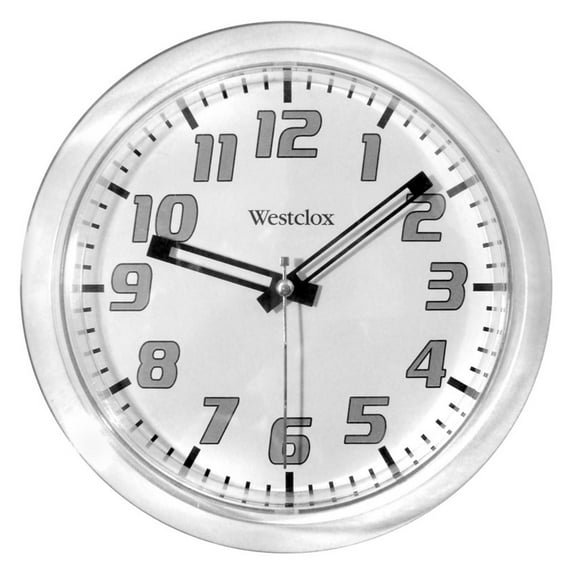 Westclox 7.75" Clear Translucent Wall Clock
