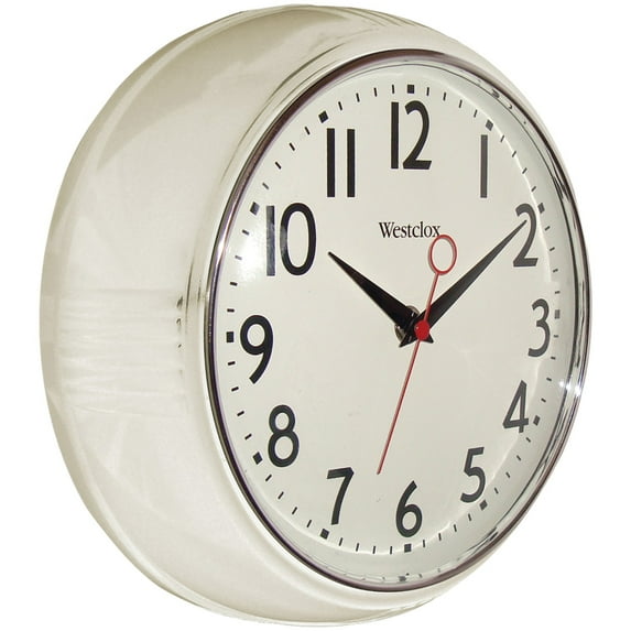 Westclox 32042W 9.5" Retro Wall Clock