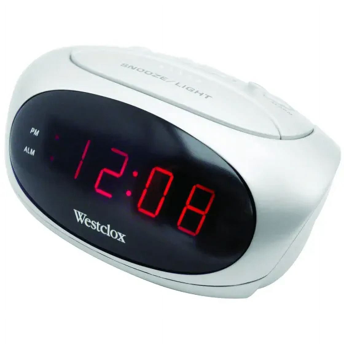 Westclox 70044B 6 Inch White Led Alarm Clock, Each - Walmart.com