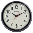 thumbnail image 1 of Westclox 9.5" Black Retro 1950s Convex Glass Lens Wall Clock, 1 of 6