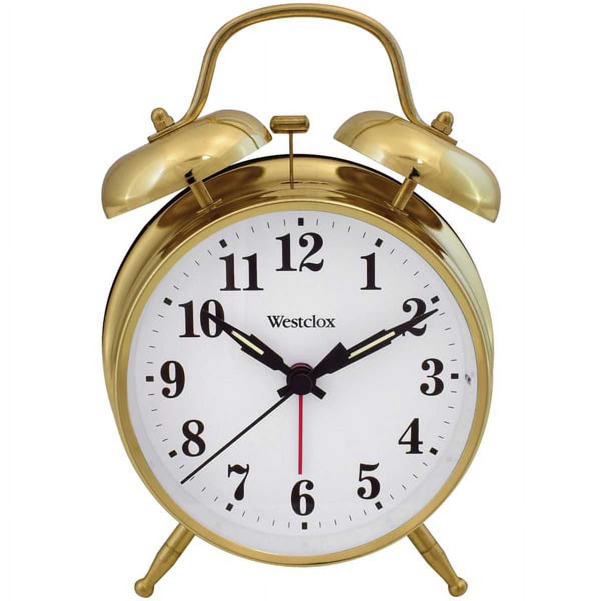 Westclox Analog Alarm Clock with Gold