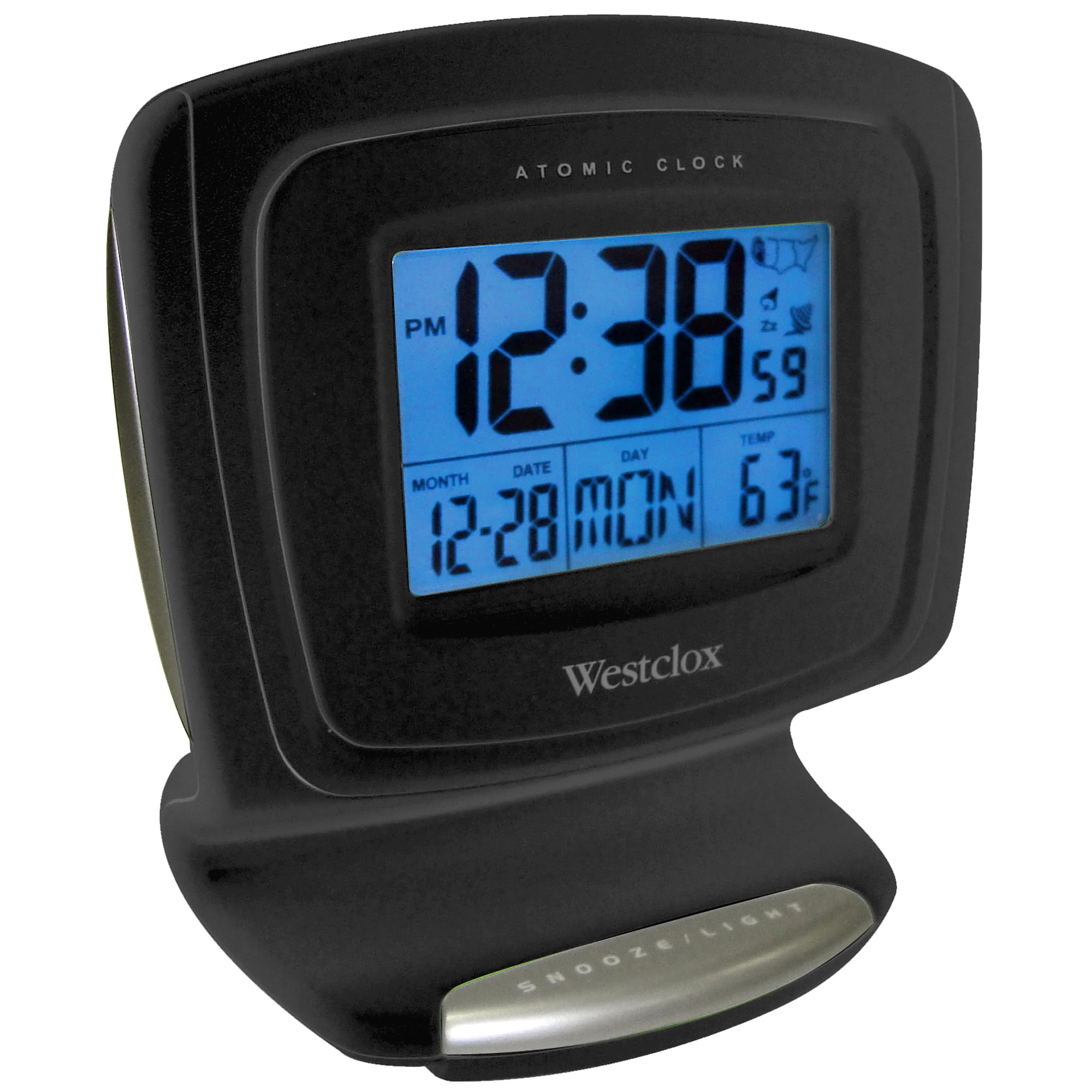 Shop Westclox Atomic LCD Alarm Clock, Black Great Prices Await