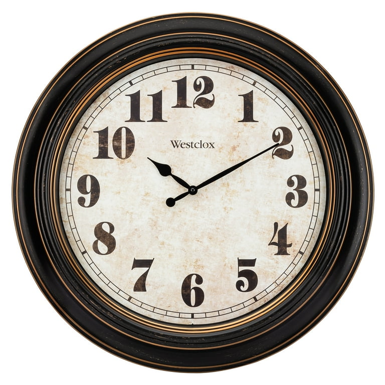 24 inch Classic; a Black Indoor/Outdoor Wall Clock