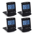 thumbnail image 1 of Westclox Folding Travel Alarm Clock Digital LCD Battery Operated Black, 4-Pack, 1 of 7