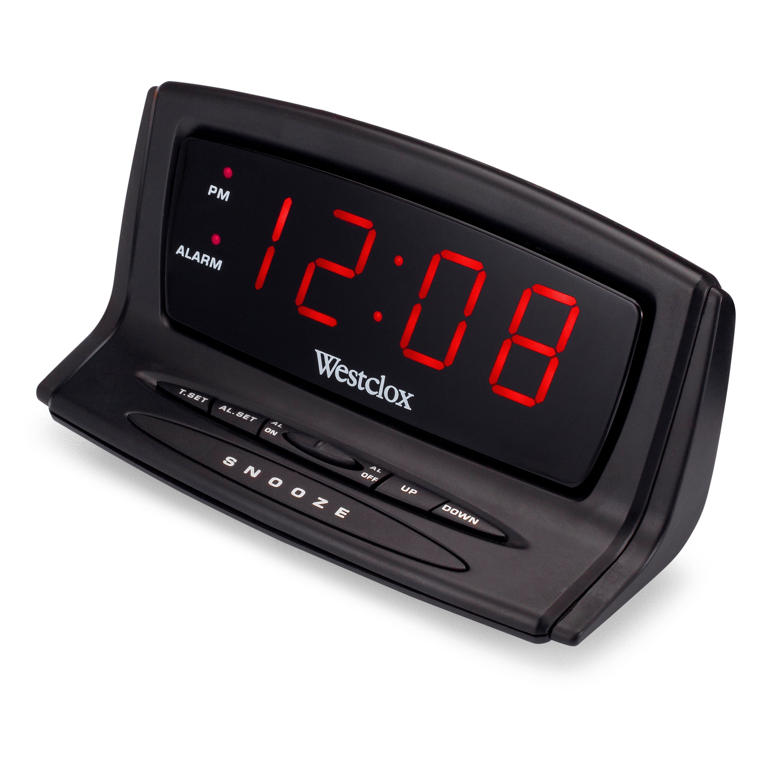Westclox LED Alarm Clock, 70012BK - Walmart.com