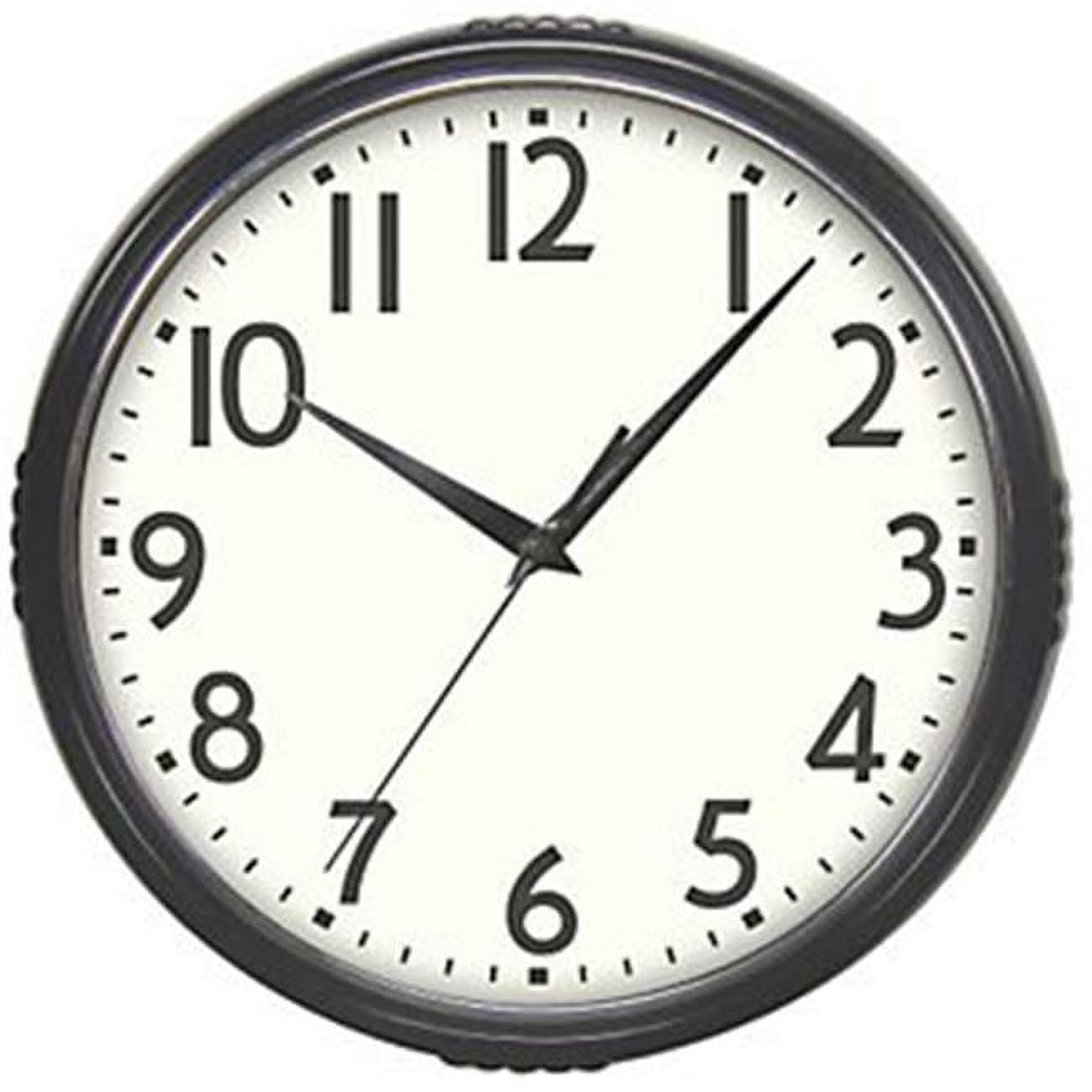 Westclox Retro Black 9.5" Analog Quartz Accurate Wall Clock with Convex