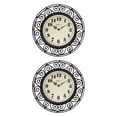 thumbnail image 1 of Westclox Wall Clock Wrought Iron Look Round 12 inch Analog Brown, 2-Pack, 1 of 6