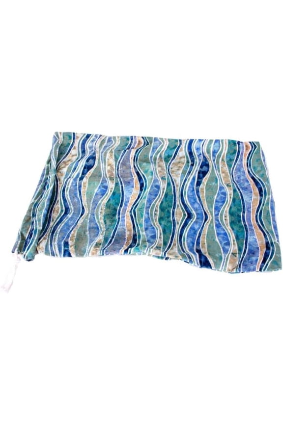 Kinte Pattern Drawstring Cloth Bag (10.75x16.5in; Blue/Green)